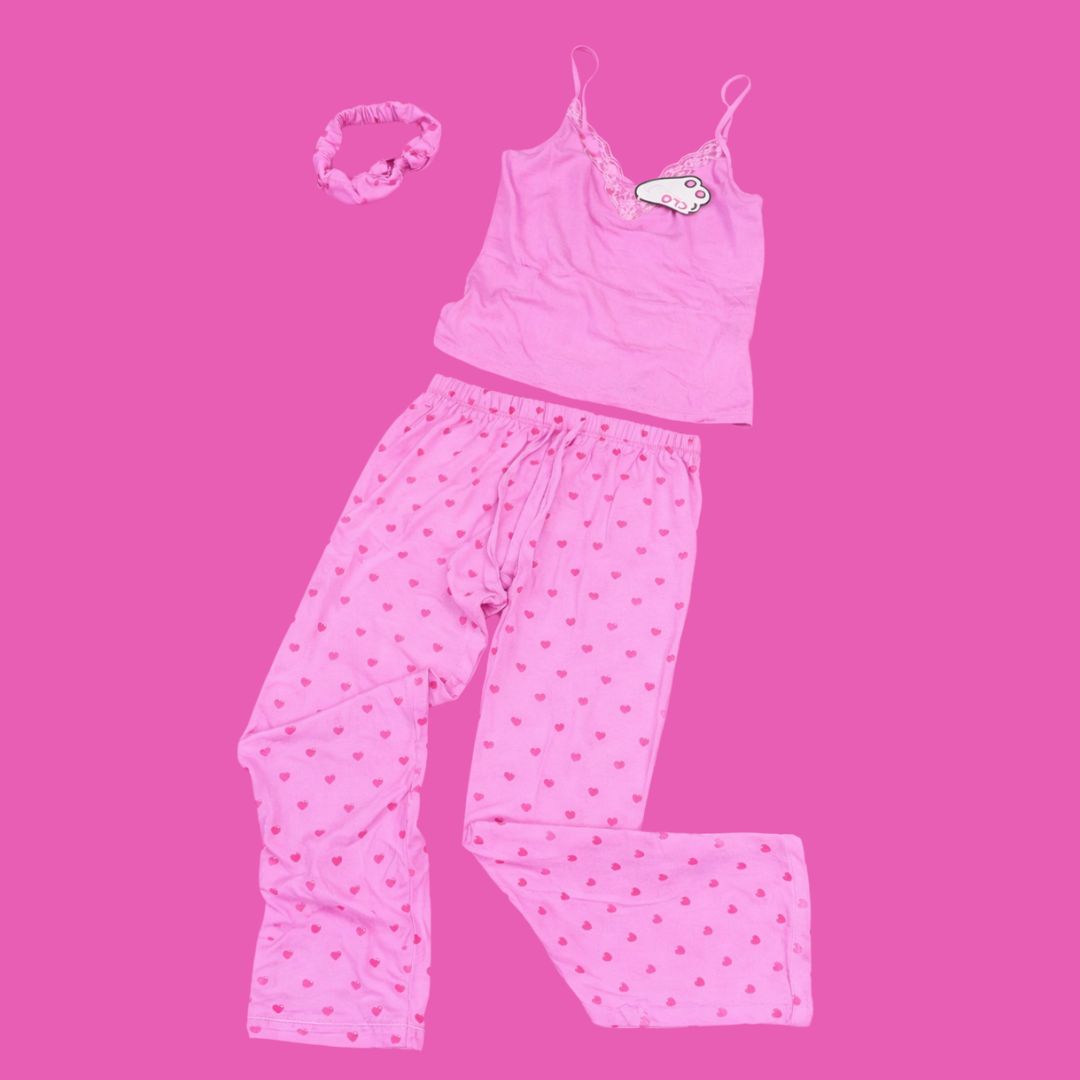 Love Me Night Set - Pijama largo + cintillo 💕